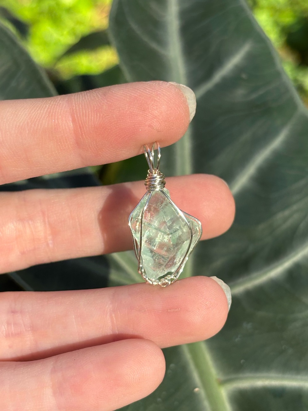 Green calcite pendant